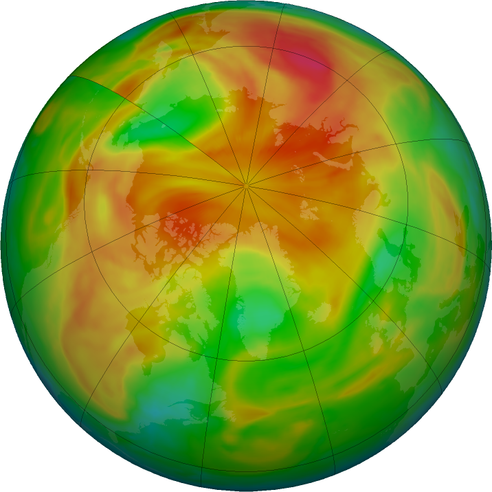 Arctic ozone map for 22 April 2023